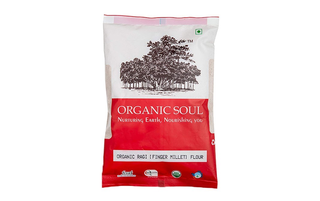 Organic Soul Organic Ragi (Finger Millet) Flour   Pack  500 grams